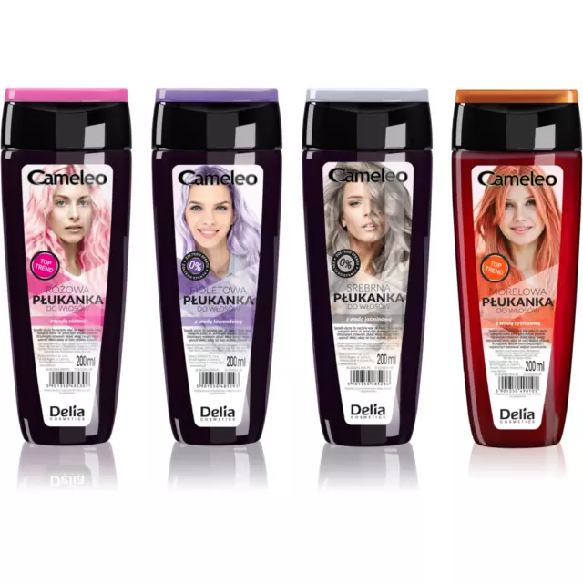 Delia Cameleo Farbe HAARTONER Aprikose/Rosa/Silber/Violett reduziert den Gelbton