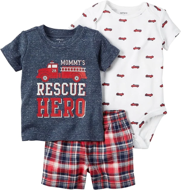 Carter's   Baby Boy's 3-Piece Rescue Hero Short Set  Orig.$28.00  Newborn