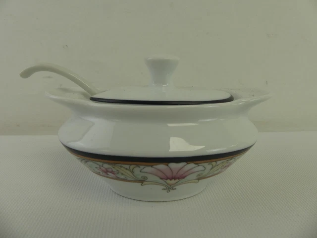 (RefJOH18) Princess House Porcelana Schmidt Mostaza/Salsa Como Nuevo con cuchara