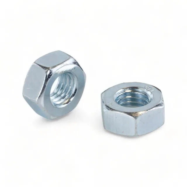 Hex Steel Nuts Hex Full UNF Zinc Plated Imperial 3/16 1/4 5/16 3/8 7/16 1/2 5/8