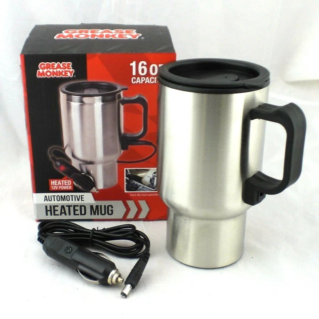 Heated 16Oz Automotive Travel Mug NEW in Box 12V Adapter Car Auto