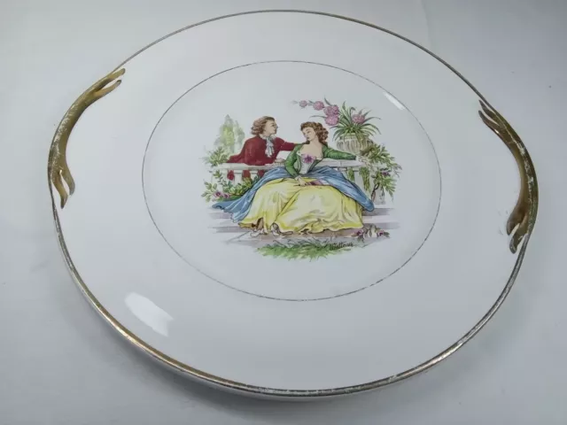 Assiette céramique de St-Amand Ceranord collection Watteau décor amours galants
