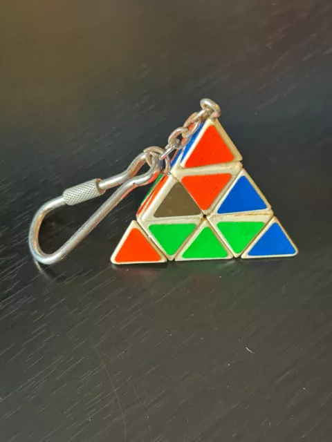 Vintage Collectible Puzzle Triangle Plastic Keychain