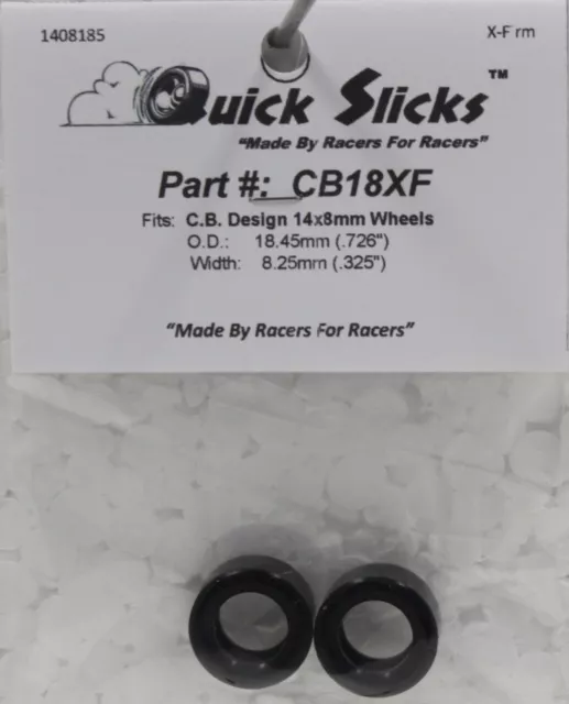 CB18XF Quick Slicks Silicone Tires for 14x8mm Aluminum Wheels 1:32 Slot Car Part