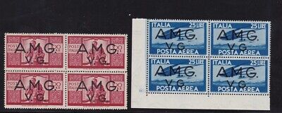 1945-47 Venezia Giulia AMG VG, Collection Complete IN Quartina 31 Values MNH