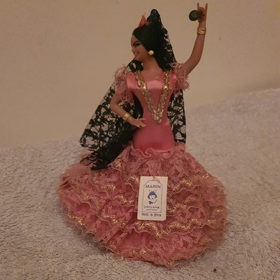 Vintage Marin Flamenco Spanish Dancer Collectable Costume Doll 8 inch with tag