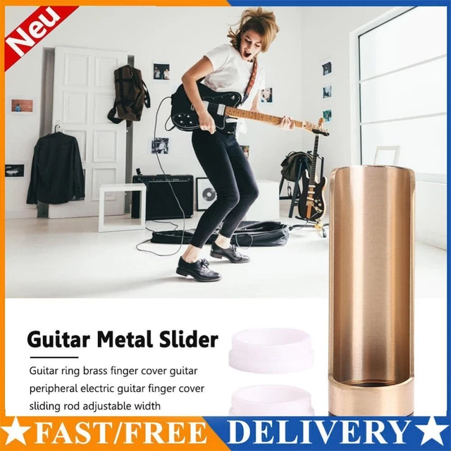 Metal Guitar Slide Bar Finger Sleeve Smooth Slides for Ukulele String Instrument