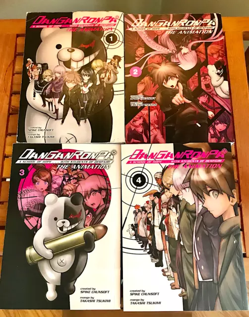 DANGANRONPA THE ANIMATION Manga Comic Complete Set 1-4 TAKASHI TSUKIMI Book
