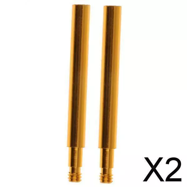 2X 2pcs Cycling Bike  Presta Valve Extensions Extender 60mm Gold