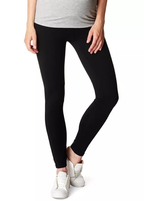 Esprit - Organic Cotton Maternity Pregnancy Over-bump Leggings in Black