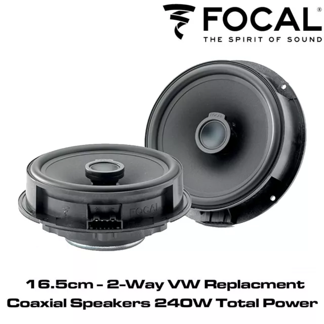 Focal ICVW165 - 6.5" 16.5cm - 2-Way VW Replacment Coaxial Speakers 240W Total
