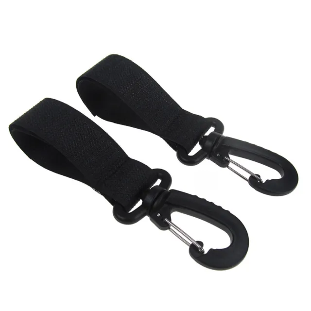 2x Buggy Pram Pushchair Stroller Clip Hook Shopping Bag Carrier Holder Carabiner