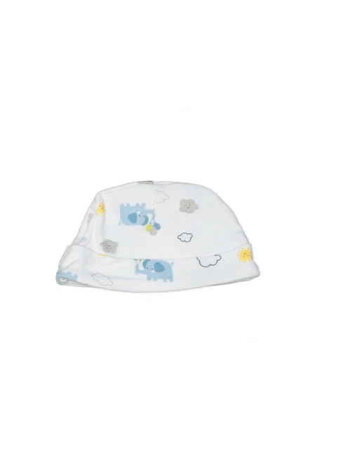 Little Wonders Boys White Beanie 3-6 Months