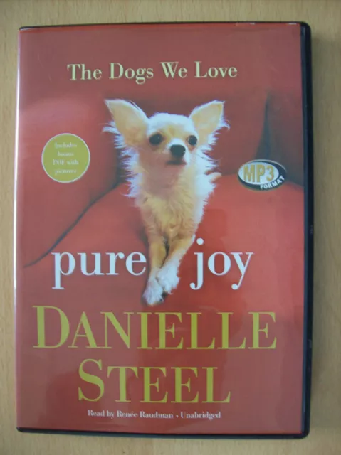 The Dogs We Love  Pure Joy  MP3 CD Audio Book by Danelle Steel Rene Raudman New