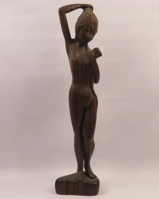 Handcrafted Sculpture In Ebony Wood 56cm Tall