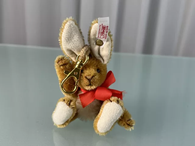 Steiff Animal 655678 Key Ring Rabbit 14 Cm. Top Condition