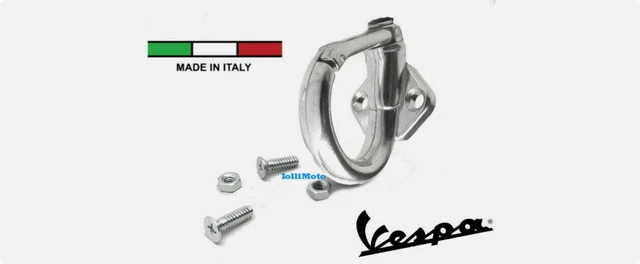 Accessori Vespa Classica Gancio Sotto Sella Portacasco Per Vespa PX 125/150/ 200 Cc 2 Tempi - In Acciaio Gancio Portacasco Piaggio - Foto 10