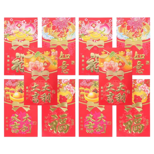 50 pz buste rosse tradizionali Capodanno borse con denaro cinesi rosse