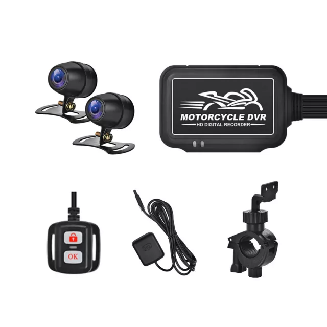 1080P Motorcycle Camera Dual Lens Loop Recording WiFi GPS Recorder DVR Dash Cam