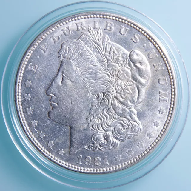 USA - 1 Dollar 1921 D - Morgan Dollar - Denver - Silber VZ