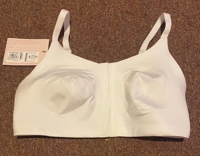 NEW MARKS AND Spencer Front Fastening Non Wired Bra In White
