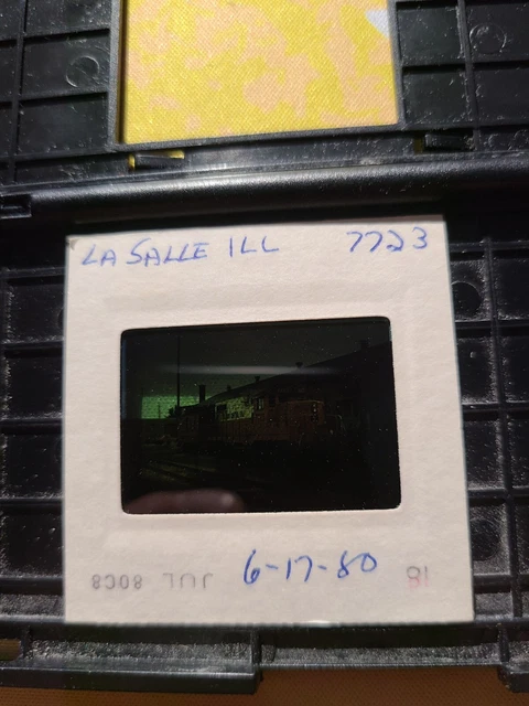 Original Slide Illinois Central Gulf ICG 7723 EMD GP8 LaSalle ILL 6-17-80 2