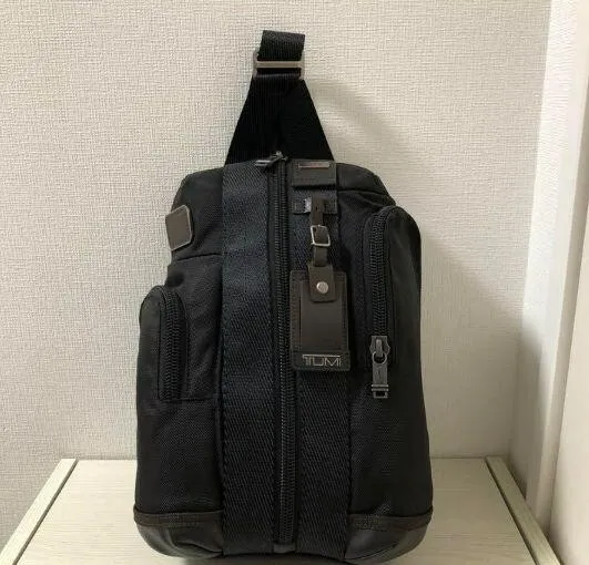 Tumi Alpha Bravo Monterey Black Body Bag Saratoga Sling  Nylon Brand New F/S
