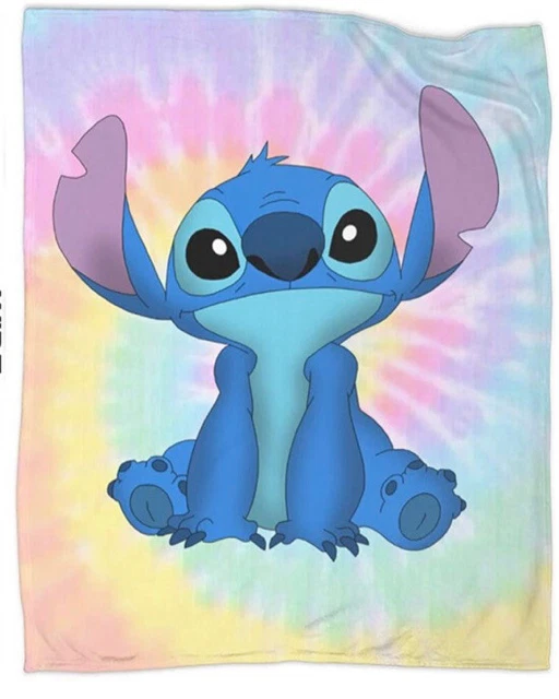 Lilo and Stitch Blanket Flannel Throw 50”x60”NEW see description Beach Dog