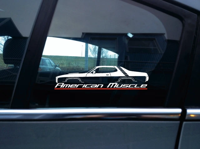American Muscle classic car sticker for 1971 Plymouth Road Runner (version 2 V72