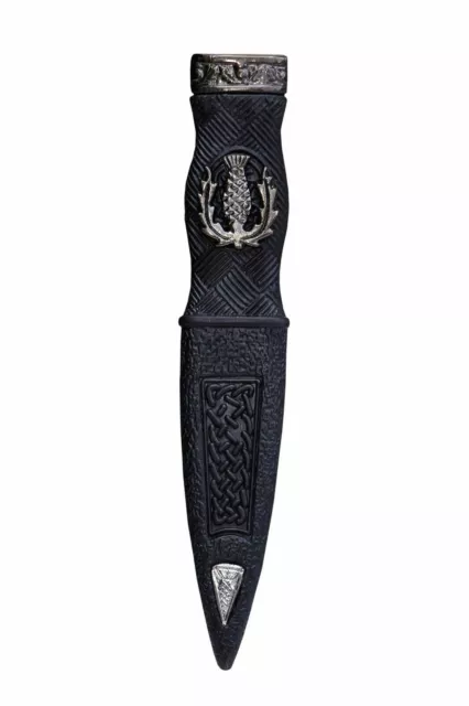 Kilt Highlandwear Safety Sgian Dubh Dummy Pewter Mount Thistle Design