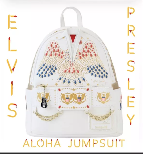 Loungefly Elvis Presley Aloha Jumpsuit Cosplay Mini Backpack