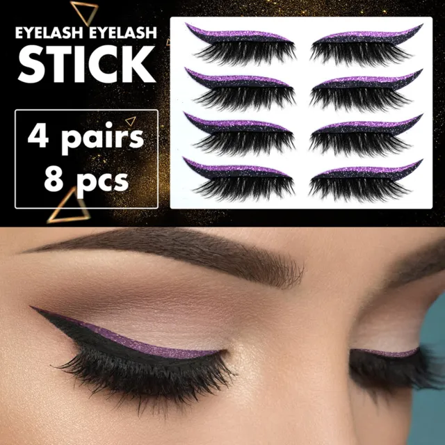 Autoadesivo oculare 2 in 1 Eyeliner Eyeyeliner Set Eyeliner Sticker con ciglia