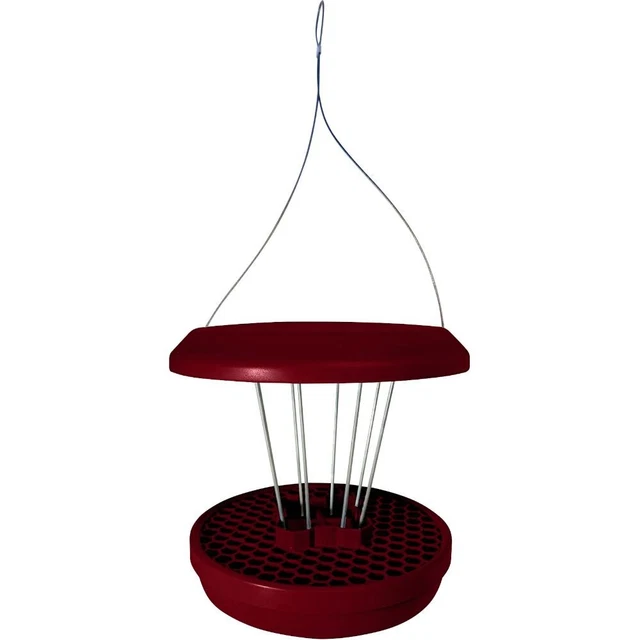 OLBA B.V. Futterspender Futtersilo mit Deckel rot/transparent