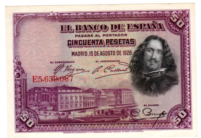 Espagne SPAIN ESPANA Billet 50 PESETAS 1928 P75 BON ETAT