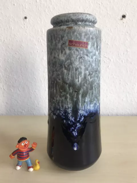 SCHEURICH Keramik Vase 206-26 West German Pottery WGP 60er 70er Jahre FAT LAVA