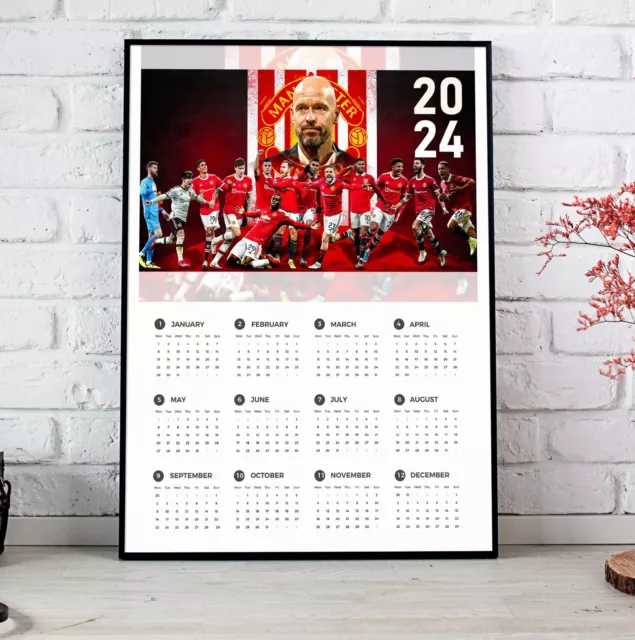 For Manchester United Fan Single Piece Year Planner Football Calendar Planner