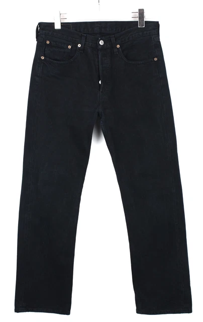 Levi's 501 Jeans Uomo W31/L32 Bottoni Fly Dritto Fit Sbiadito Casual