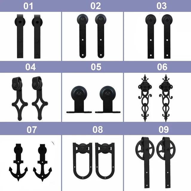 CCJH 4FT-20FT Sliding Barn Door Hardware Track Kit For Single/Double/Bypass Door