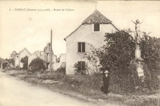 CPA AK CERNAY (War 1914-18) - Route de COLMAR (170515)