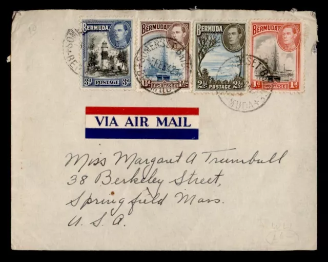 DR WHO 1942 BERMUDA AIRMAIL SOMERSET BRIDGE TO USA k03407