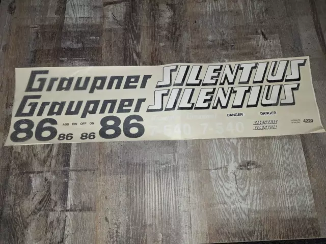 Original Aufkleber  für Graupner Silentius 86 Elektrosegler Modellbau