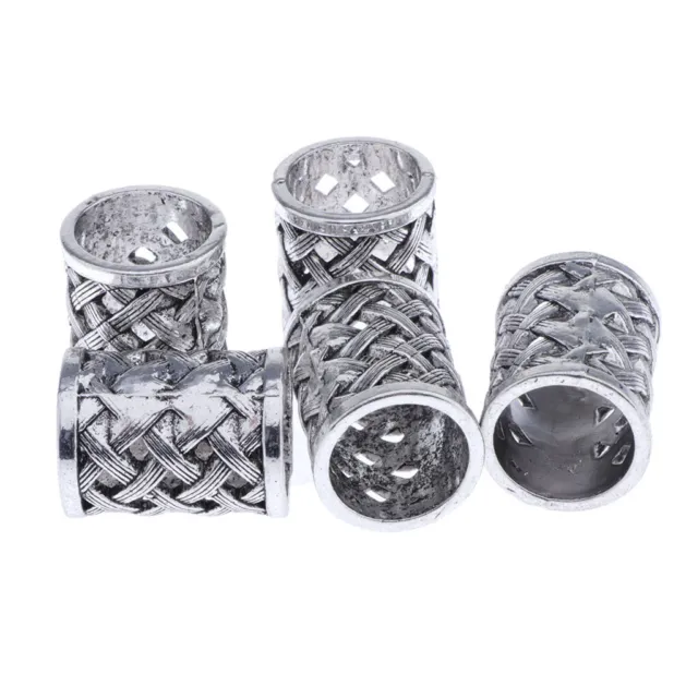 5 Stück Böhmen Stil Dread Lock Verstellbar Metall Cuffs Dreadlocks Perlen