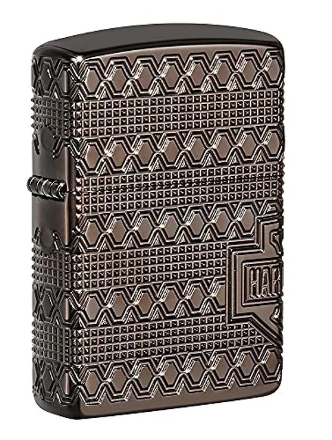 Accendino Zippo In Ottone Opaco Con Effetto Glow In The Dark - Design Antivento, Ricaricabile, Made In USA