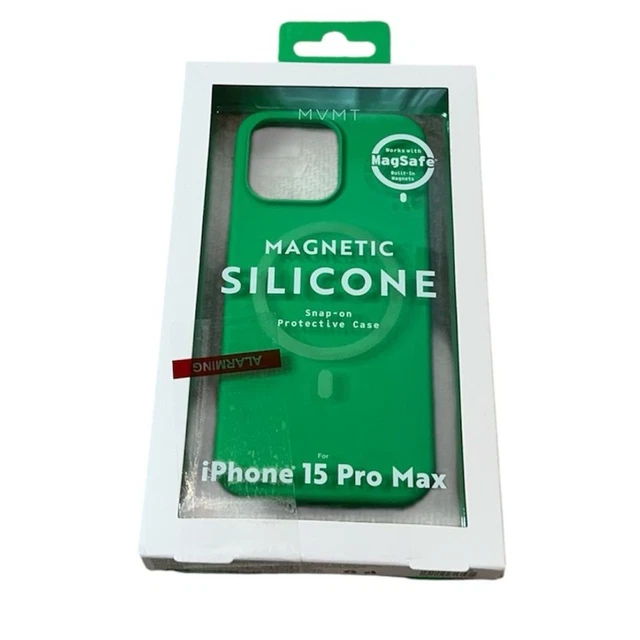 NEW MVMT IPHONE 15 Pro Max Phone Case Magnetic Silicone Green NIB