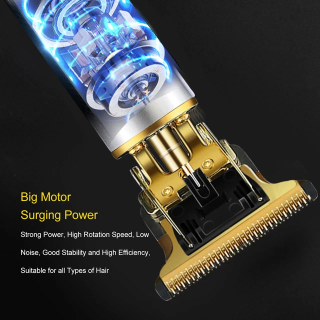 Hair Trimmer Smart LCD Display Nonslip Professional Hair Trimmer For 3