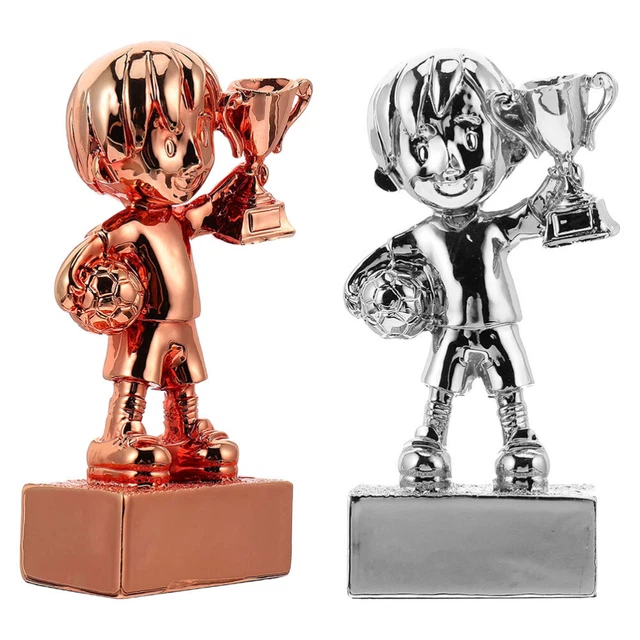 2 Pcs Trophy Synthetic Resin Child Small Award First Place Winner Awards