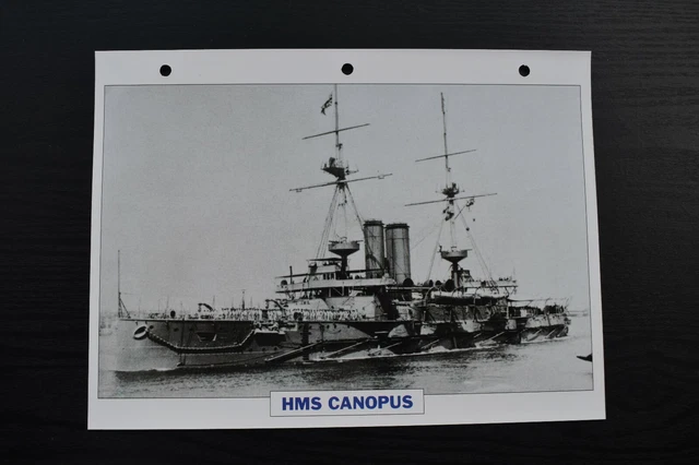 NAVAL CAPITAL SHIP HMS Canopus 1897 Battleship Photo Print Maxi Card £4
