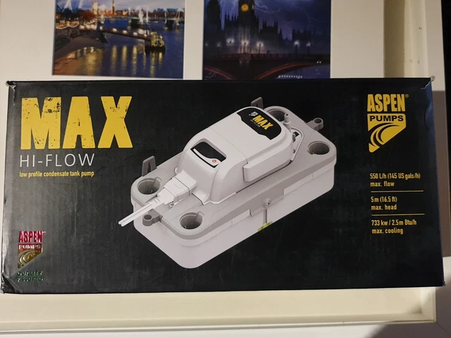Max Hi Flow ASPEN MAX HI-FLOW Low Profile Condensate Tank Pump - New/Boxed £30.00 ...
