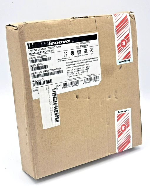Lenovo Sealed Box ThinkPad UltraSlim USB DVD Burner External P/N: 4XA0E97775