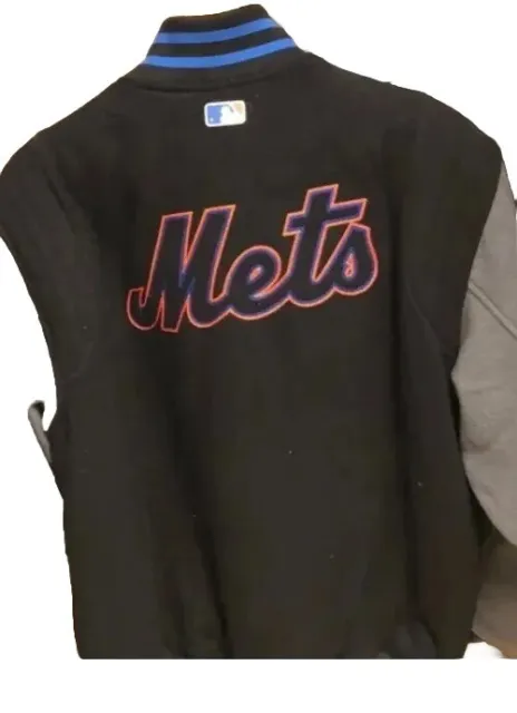 Majestic Mens New York Mets MLB Insulated Parka Short Jacket Coat Sz XL